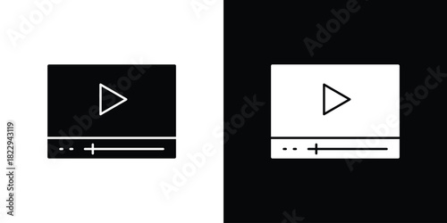 Video tutorial icon Isolated. icon for logo, graphic design and more.