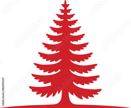 spruce vector illustration wildlife logo evergreen tree for print use