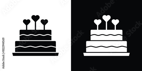 Wedding cake icon Isolated. icon for logo, graphic design and more.