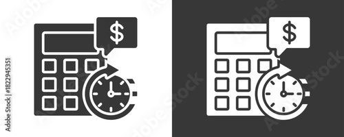 Estimate Icon Set Vector Collection Isolated In Black And White