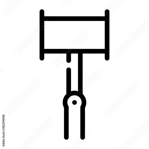 selfie stick line icon