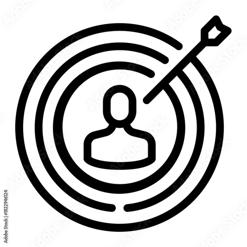 target audience line icon