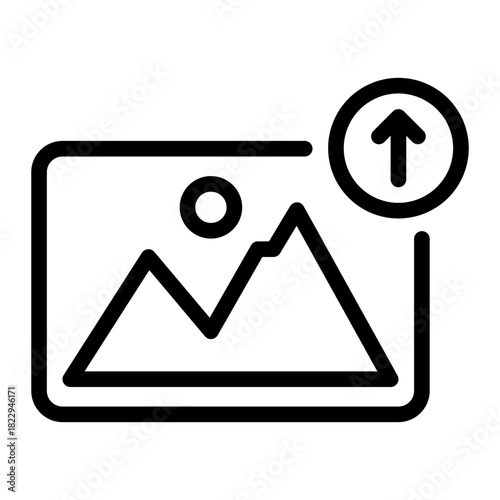 upload line icon