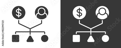 Resource Allocation Icon Set Vector Collection Isolated In Black And White