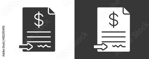 Income Icon Set Vector Collection Isolated In Black And White