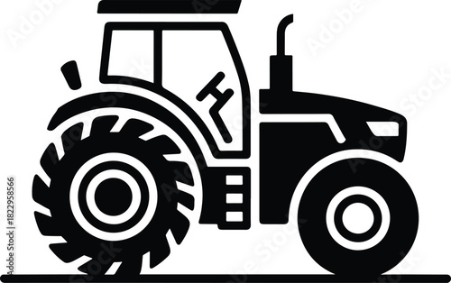 Tractor Silhouette Agriculture Farm Machinery Vehicle