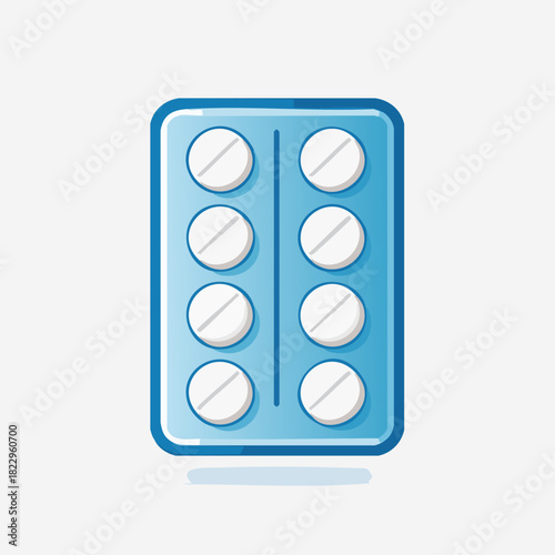 Blister Pack of White Round Pills.