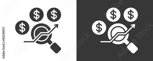 Analysis Icon Set Vector Collection Isolated In Black And White