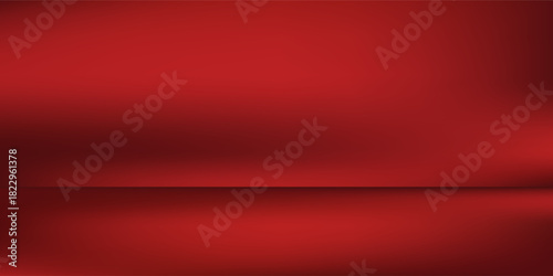 Dark abstract red background with subtle highlight effect. The spotlight creates a gradation from bright red in the center abstract simple design art