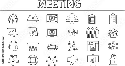 Meeting, communication, business, teamwork, video call, presentation, planning, collaboration