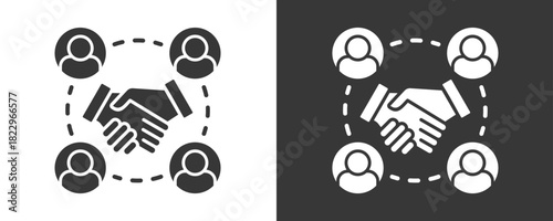 Relationship Icon Set Vector Collection Isolated In Black And White