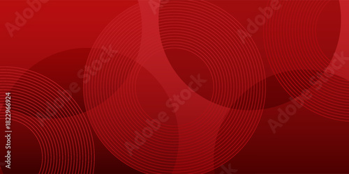 White abstract circle geometric red abstract simple art design