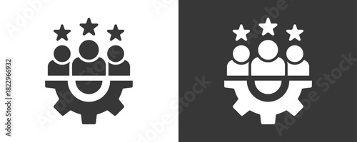 Customer Icon Set Vector Collection Isolated In Black And White