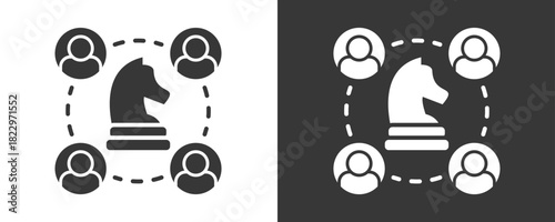 Strategy Icon Set Vector Collection Isolated In Black And White