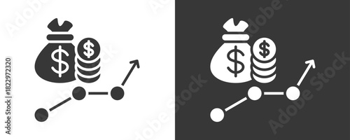 Investment Icon Set Vector Collection Isolated In Black And White
