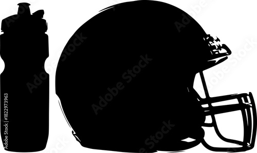 American Football, Football Player, Football Silhouette, Sports Clipart, NFL Inspired, Game Day, Helmet Clipart, Quarterback, Running Back, Lineman, Football Ball, Goalpost, Football Action, Team Spor