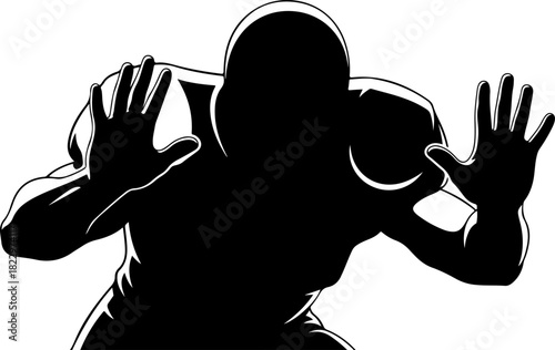 American Football, Football Player, Football Silhouette, Sports Clipart, NFL Inspired, Game Day, Helmet Clipart, Quarterback, Running Back, Lineman, Football Ball, Goalpost, Football Action, Team Spor