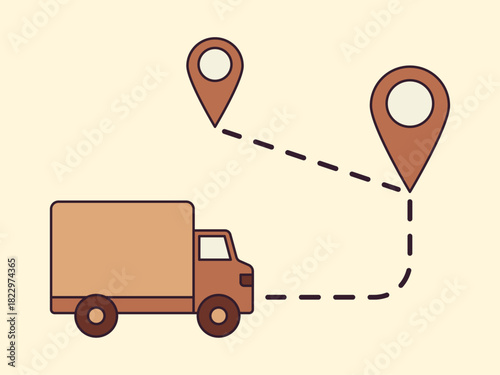 Shipping route icon. Shipping icon. Flat vector icons. Illustration concept.