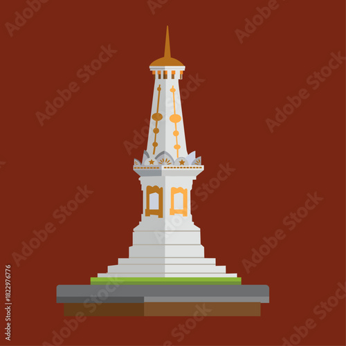 Illustration Vector monument jogjakarta art