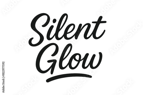 Silent Glow Script. Silent Glow ? Script Hand-Lettering, smooth brush script with gentle connectors and calm
