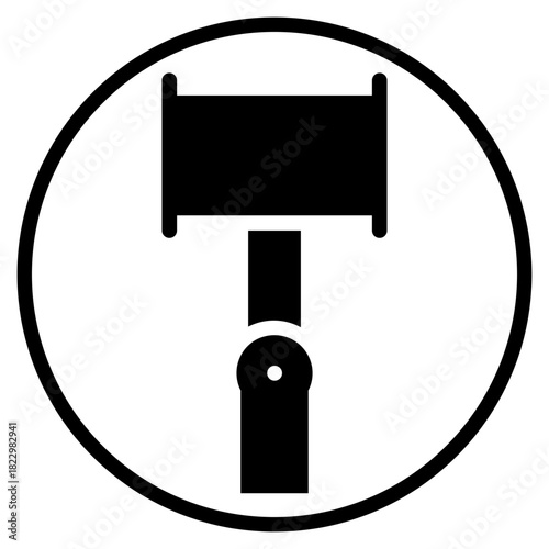 selfie stick glyph icon