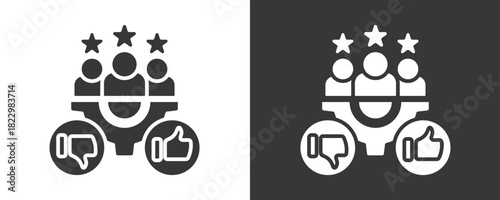 Feedback Icon Set Vector Collection Isolated In Black And White