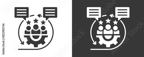 Customer Feedback Icon Set Vector Collection Isolated In Black And White