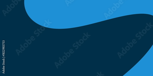 Modern Fluid Wave Blue Vector Background Illustration. Smooth and organic liquid wave shapes overlapping in deep blue tones.