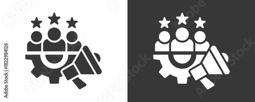 Marketing Icon Set Vector Collection Isolated In Black And White