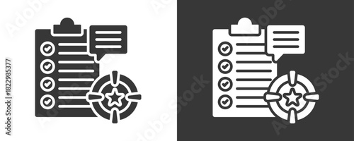 Plan Icon Set Vector Collection Isolated In Black And White