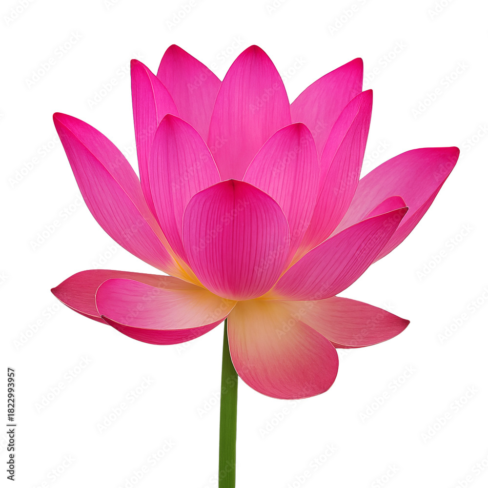 Fototapeta premium Vibrant Pink Lotus Flower Blooming Elegantly in Full Sunlight