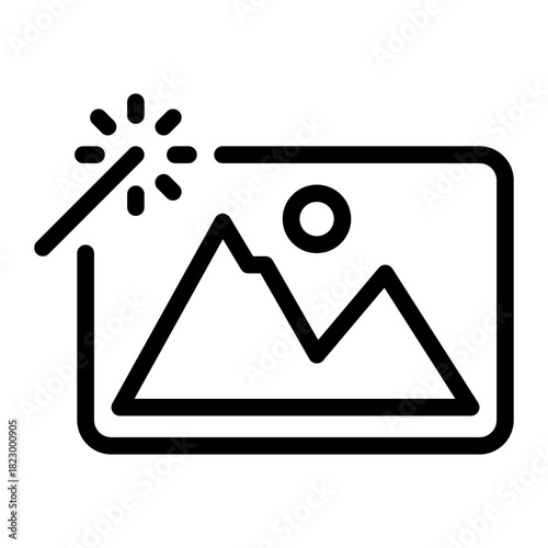 photo editing line icon