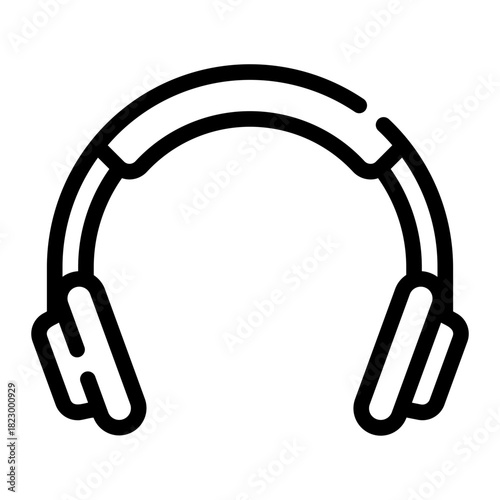 headphones line icon