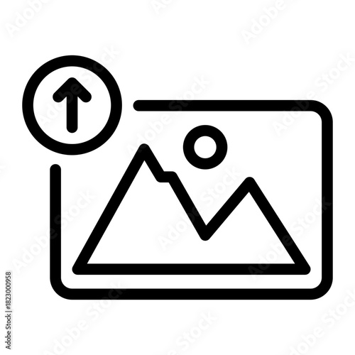 upload line icon