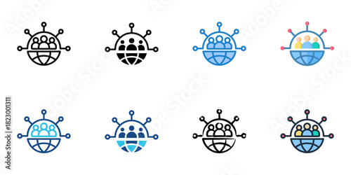 Cultural sensitivity icon set multiple style collection vector illustration 
