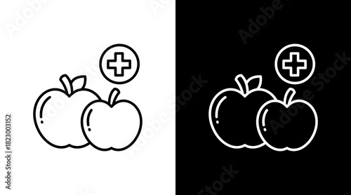 Apple White Icon Set Design