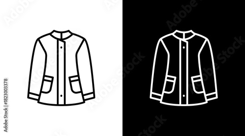 Jacket White Icon Set Design
