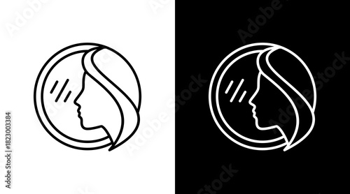 Mirror White Icon Set Design