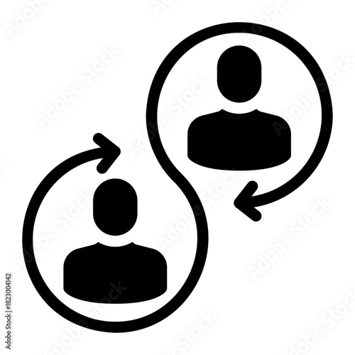 collaboration glyph icon