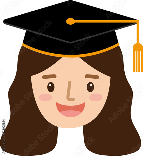 학사모를 쓴 여자