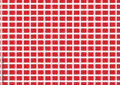 red and white checkered pattern, evenly square spaced art