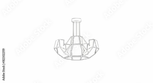 Modern Geometric Chandelier Light Fixture Design.