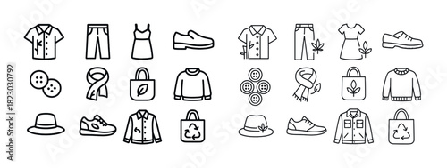 Sustainable fashion icons: clothing, accessories, eco-friendly designs