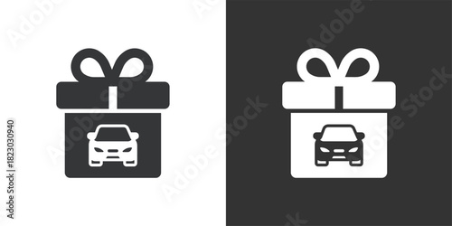 Car Gift icon. Solid glyph series icon
