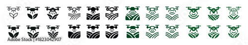 Agricultural drone icons: evolution of farming technology