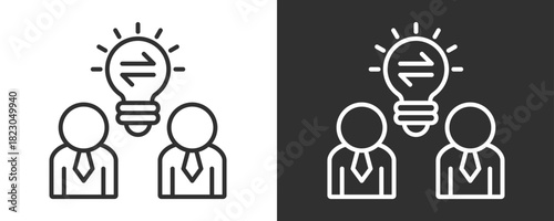Share Icon Set Vector Collection Isolated In Black And White