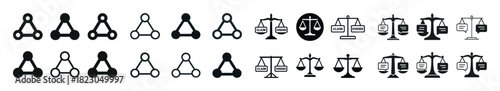 Balance icons: choosing between claw and break in multiple designs