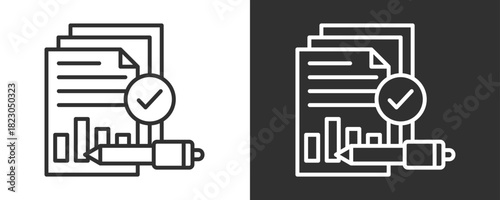 Document Icon Set Vector Collection Isolated In Black And White