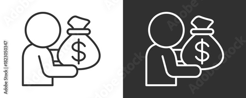 Resource Icon Set Vector Collection Isolated In Black And White