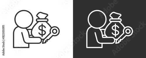 Investment Icon Set Vector Collection Isolated In Black And White